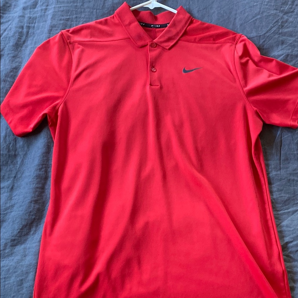 Nike Red Polo Shirt Vibrant Cotton Blend